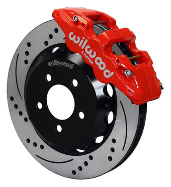 compare product Wilwood AERO6 Front Hat Kit 15.00 Drilled Red 2016-Up Camaro w/Lines