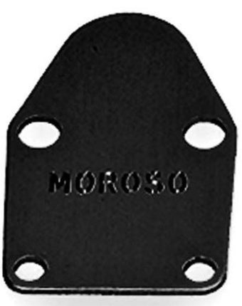 compare product Moroso Chevrolet Small Block Fuel Pump Block-Off Plate - Aluminum