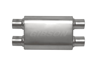 compare product Gibson CFT Superflow Dual/Dual Oval Muffler - 4x9x18in/3in Inlet/2.5in Outlet - Stainless