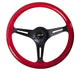 NRG Classic Wood Grain Steering Wheel (350mm) Red Pearl/Flake Paint w/Black 3 - Spoke Center - My Store
