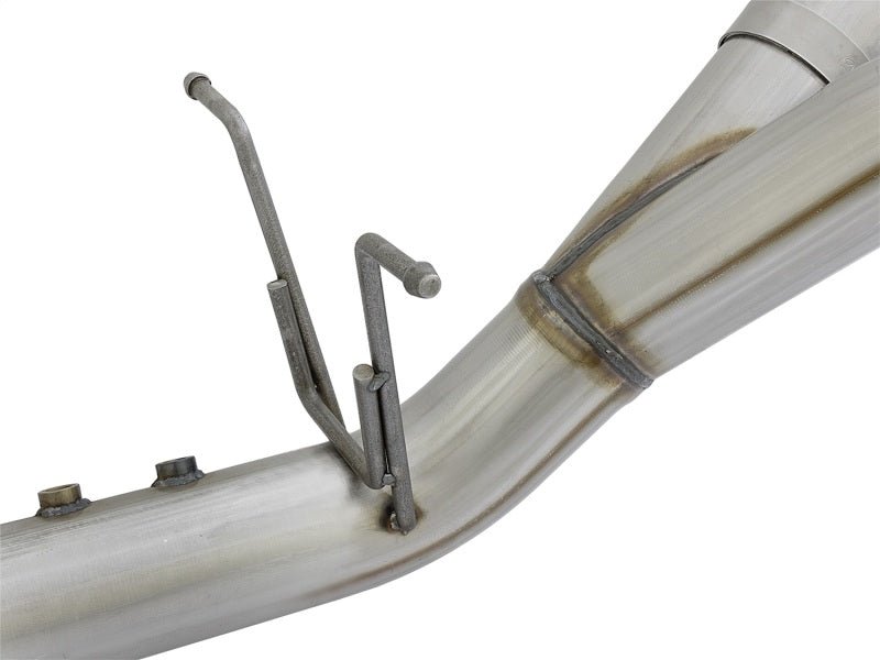 aFe ATLAS 4in DPF - Back Alum Steel Exhaust System w/Dual Exit Black Tip 2017 GM Duramax 6.6L (td) - My Store