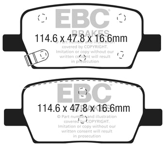 compare product EBC 2018+ Chevrolet Traverse 2.0L Turbo Greenstuff Rear Brake Pads