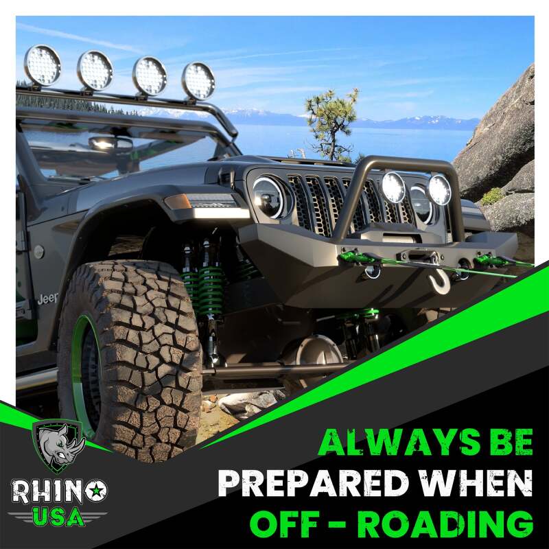Rhino USA 3/4In D - Ring Shackle Set (2 - Pack) Matte Black - My Store