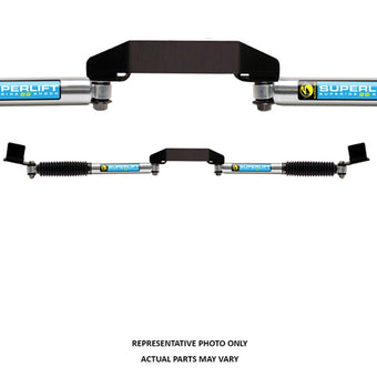 compare product Superlift 99-04 Ford F-250/350 4WD Dual Steering Stabilizer Kit - SR SS by Bilstein (Gas)