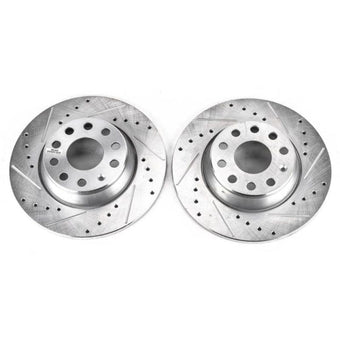 compare product Power Stop 06-09 Audi A3 Rear Evolution Drilled & Slotted Rotors - Pair