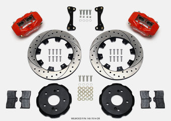 compare product Wilwood Forged Dynalite Front Hat Kit 12.19in Drilled Red 02-06 Acura RSX-5 Lug