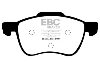 compare product EBC 01-05 Volvo S60 2.3 Turbo T5 Redstuff Front Brake Pads