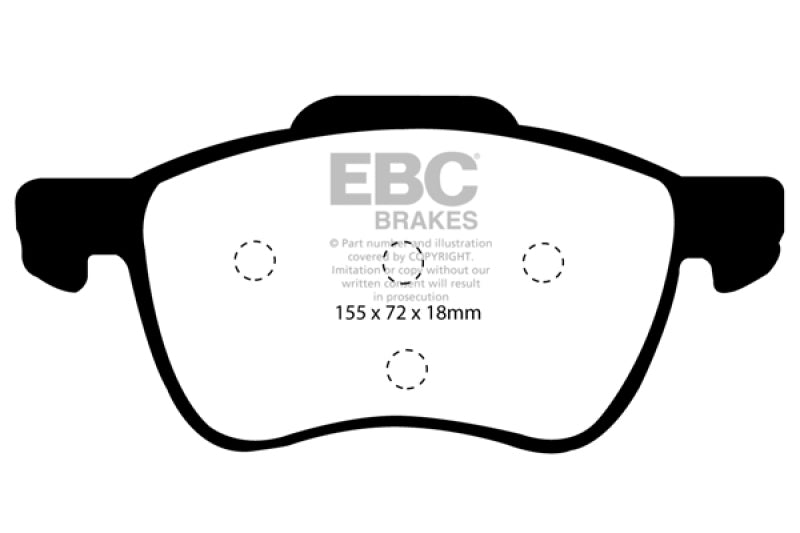 EBC 01 - 05 Volvo S60 2.3 Turbo T5 Ultimax2 Front Brake Pads - My Store