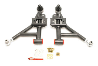 compare product BMR 93-02 F-Body Adj. Lower A-Arms Poly/Rod End Combo - Black Hammertone