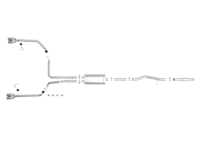 aFe Vulcan Series 3in - 2 - 1/2in 304 SS Cat - Back 2019 GM Silverado 1500 V8 - 5.3L w/ Polished Tips - My Store