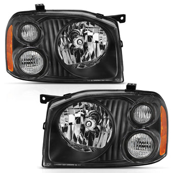 compare product ANZO 2001-2004 Nissan Frontier Se Crystal Headlight Black Amber Reflector
