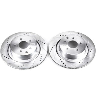 compare product Power Stop 07-08 Infiniti G35 Rear Evolution Drilled & Slotted Rotors - Pair