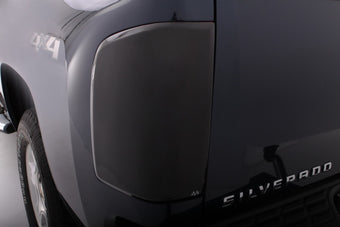 compare product AVS 07-13 Chevy Silverado 1500 Tail Shades Tail Light Covers - Smoke