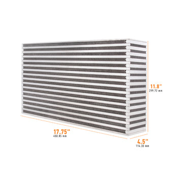 compare product Mishimoto Universal Air-to-Air Intercooler Core - 17.75in / 11.8in / 4.5in