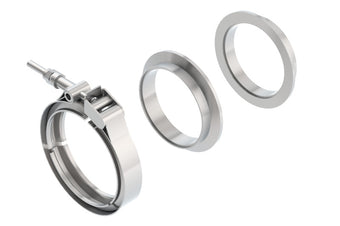 compare product Borla Universal 3in Stainless Steel 3pc V-Band Clamp w/ Male and Female Flanges