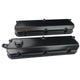 Moroso Ford 302/351W 2 - 3/4in Tall Aluminum Valve Covers - Black (w/ - 12AN Vac Fitting & Oil Fill) - My Store