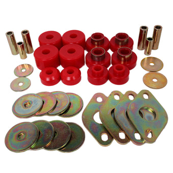 compare product Energy Suspension Body Mount Set-Reg Access & Dbl Cab - Red