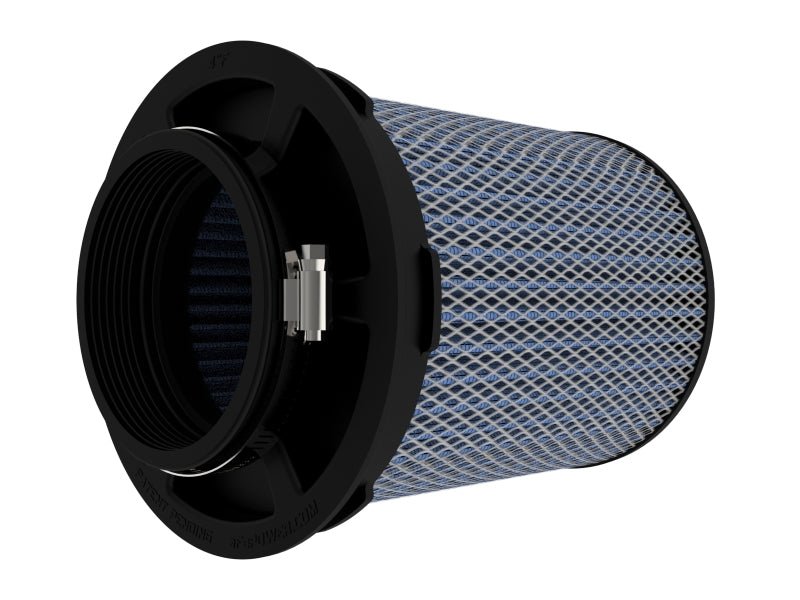 aFe Magnum Flow Pro 5R Air Filter 4in. Flange ID x 6 - 1/2in. Base x 6 - 1/2in. Top x 8 in. Height - My Store