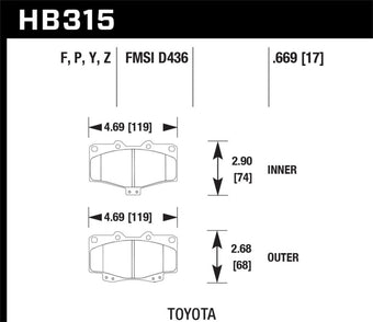 compare product Hawk Performance Ceramic Street Brake Pads