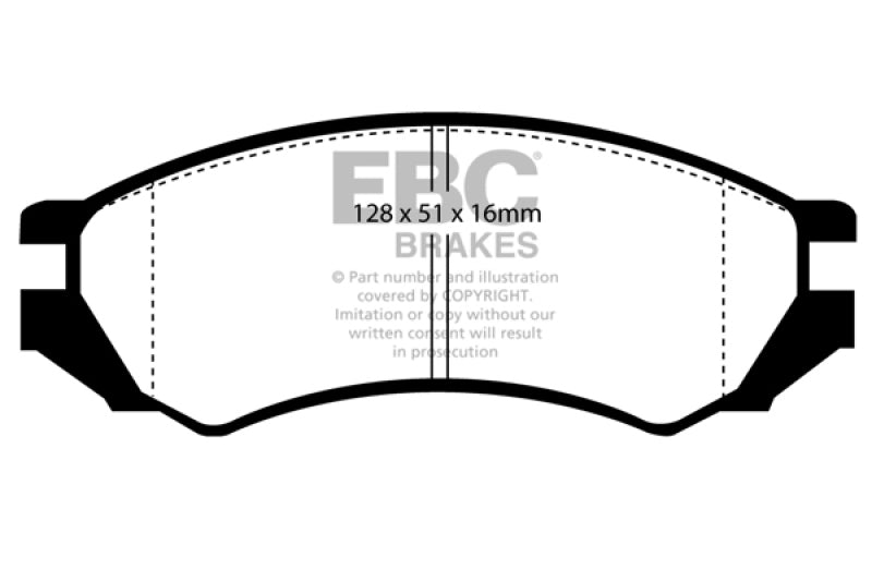 EBC 91 - 93 Nissan NX 2.0 (ABS) Ultimax2 Front Brake Pads - My Store