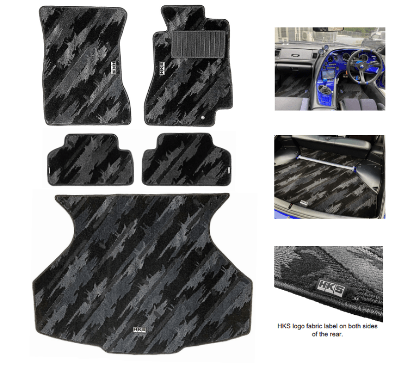 HKS FLOOR MATS JZA80 FULL SET OCT RHD - My Store