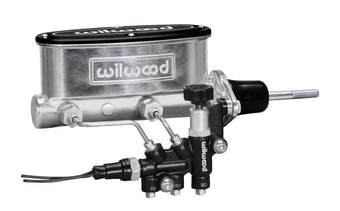 compare product Wilwood HV Tandem M/C Kit w L/H Bracket & Prop Valve - 7/8in Bore Ball Burnished-W/Pushrod