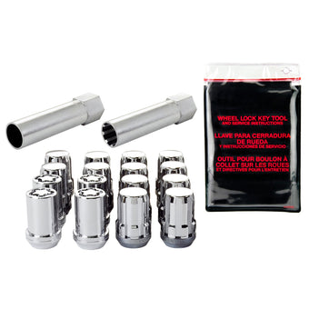 compare product McGard SplineDrive Tuner 4 Lug Install Kit w/Locks & Tool (Cone) M12X1.5 / 13/16 Hex - Chrome