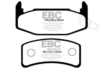 compare product EBC 88-90 Buick Regal 2.8 Yellowstuff Rear Brake Pads