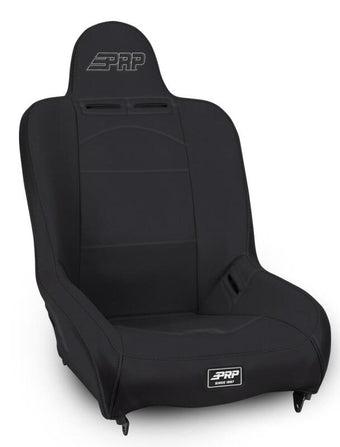 compare product PRP Premier High Back Suspension Seat - Black Vinyl w/Silver PRP Logo