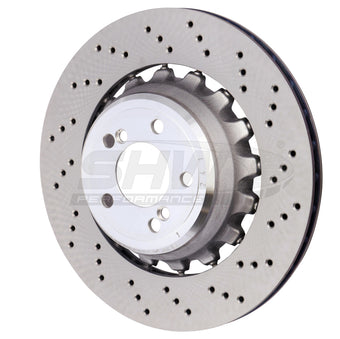 compare product SHW 15-18 BMW X5 M 4.4L Right Rear Cross-Drilled Lightweight Brake Rotor (34212284904)