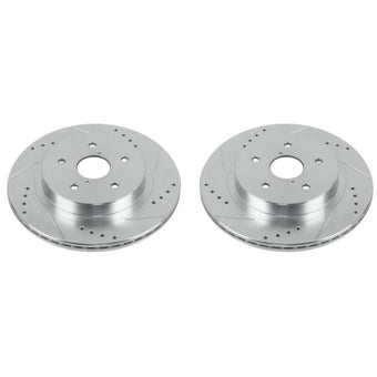 compare product Power Stop 15-18 Subaru Legacy Rear Evolution Drilled & Slotted Rotors - Pair