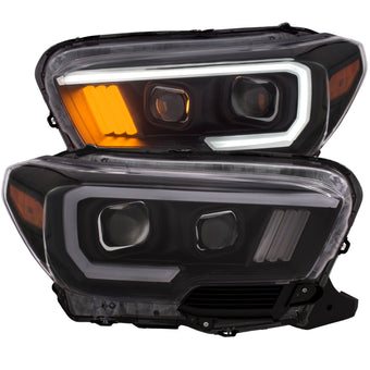 compare product ANZO 2016-2017 Toyota Tacoma Projector Headlights w/ Plank Style Black w/ Amber