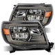 AlphaRex 05 - 11 Toyota Tacoma LUXX Crystal Headlights Plank Style Alpha Black w/Activation Light/DRL - My Store
