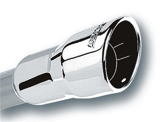 compare product Borla 3in Inlet 4.25in Round Rolled Angle Cut x 4in Long Universal Exhaust Tips