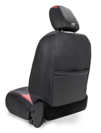 compare product PRP 2018+ Jeep Wrangler JL/2 Door/ Non-Rubicon Front Seat Covers (Pair) - Black w/ Red Stitching