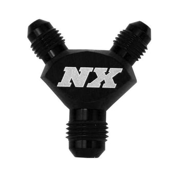 compare product Nitrous Express 3AN x 3AN x 3AN Billet Pure-Flo Y Fitting - Black
