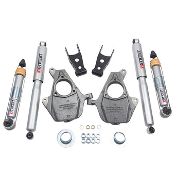 compare product Belltech LOWERING KIT 16.5-18 Chevy Silverado/Sierra All Cab 2in F / 2or3in R w/ Street Perf Shocks
