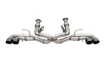 compare product Corsa 2020-25 Corvette C8 3in Xtreme Cat-Back Exhaust 4.5in Black Quad Tips - Deletes stock AFMValve