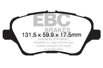 compare product EBC 13+ Ford Fiesta 1.6 Turbo ST Redstuff Front Brake Pads