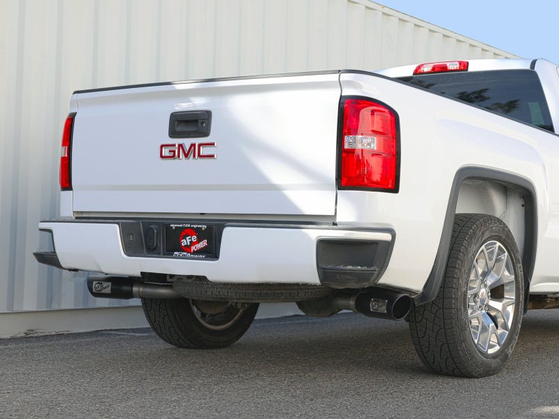 aFe Gemini XV 3in 304 SS Cat - Back Exhaust w/ Cutout 09 - 18 GM Trucks 4.3L/4.8L/5.3L w/ Black Tips - My Store