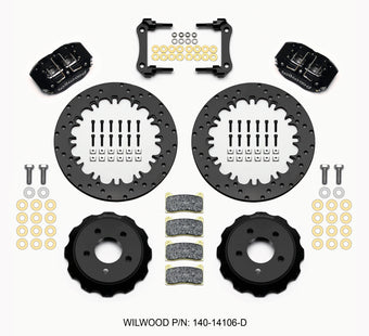 compare product Wilwood Dynapro Radial Rear Drag Kit 12.90in Drilled 15-23 Mustang