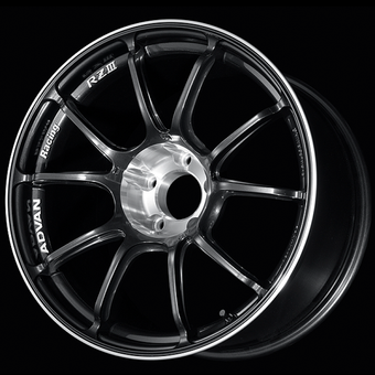 compare product Advan RZIII 18x9.0 / +35 Offset / 5x114.3 BC / 73mm Bore / Black Gun Metallic & Diamond Cut