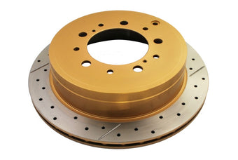 compare product DBA 07+ Toyota Landcruiser 200 Series Rear Cross Drilled & Slotted Street Series Rotor