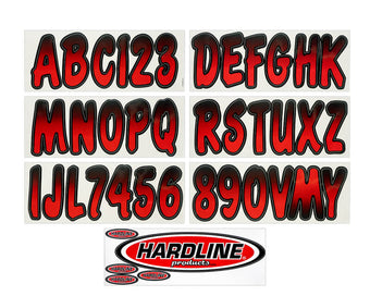 compare product Hardline Boat Lettering Registration Kit 3 in. - 200 Red/Black