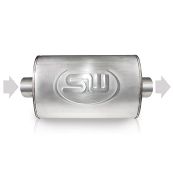compare product Stainless Works 2.25in ID CENTER INLET/ 2.25in OD CENTER OUTLET 5inX9in