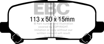 compare product EBC 07-13 Acura MDX 3.7 Ultimax2 Rear Brake Pads
