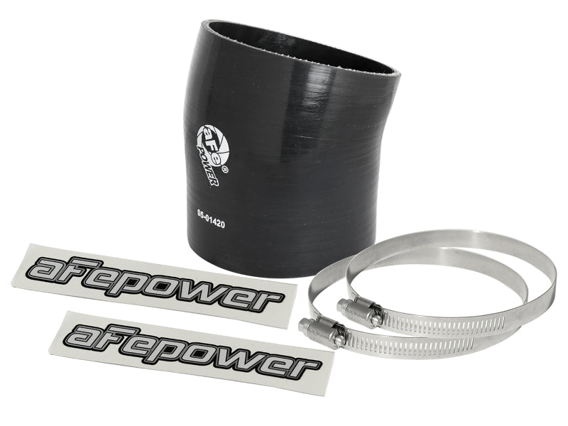 aFe Magnum FORCE Intake Coupling Kit (4 - 1/4 IN ID to 3 - 7/8 IN ID x 17 Deg.) Elbow Coupler - Black - My Store