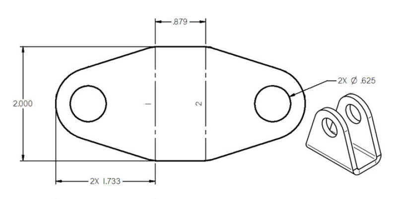 Ridetech Rod End Bracket .87 Wide - My Store