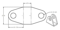Ridetech Rod End Bracket .87 Wide - My Store
