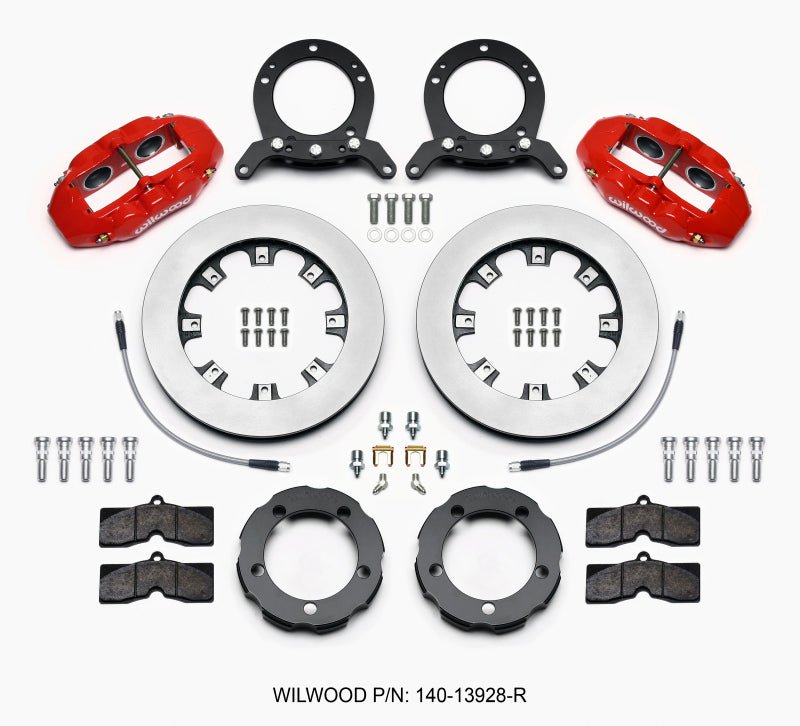 Wilwood D8 Front Hat Kit 12.19in Rotor Red 76 - 77 Ford Bronco Dana 44 w/Lines - My Store